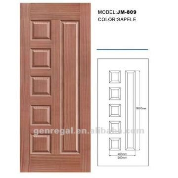 Revêtement de placage intérieur comprimé porte en bois